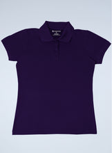 Load image into Gallery viewer, WoMens purple polyester polo