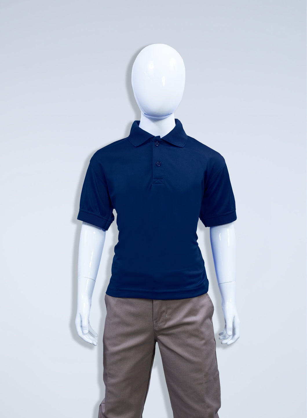 Children's Navy Blue Polyester Polo