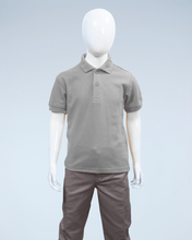 Load image into Gallery viewer, Children's gray pique polo shirt

