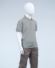 Load image into Gallery viewer, Children's gray pique polo shirt
