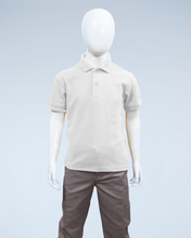 Load image into Gallery viewer, Children's white pique polo shirt
