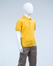 Load image into Gallery viewer, Children's yellow pique polo shirt
