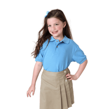Load image into Gallery viewer, Children's light blue pique polo shirt

