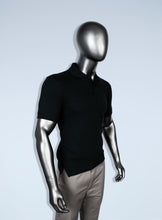 Load image into Gallery viewer, Men's black pique polo
