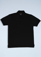 Load image into Gallery viewer, Men's black pique polo
