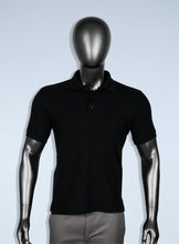 Load image into Gallery viewer, Men's black pique polo
