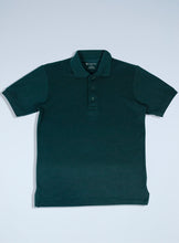 Load image into Gallery viewer, Men's forest green pique polo
