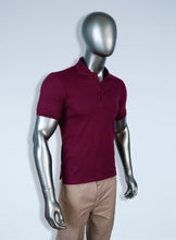 Load image into Gallery viewer, Men's maroon pique polo
