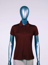 Load image into Gallery viewer, WoMens maroon polyester polo 
