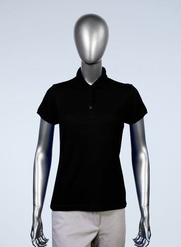 WoMens orange polyester polo 