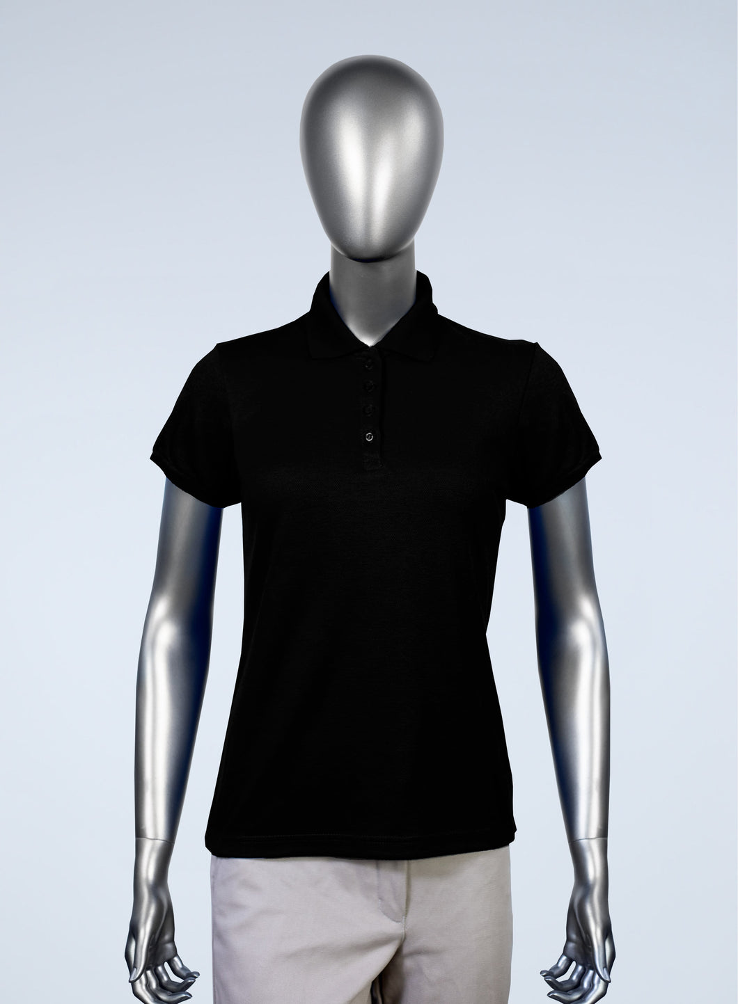 WoMens orange polyester polo 