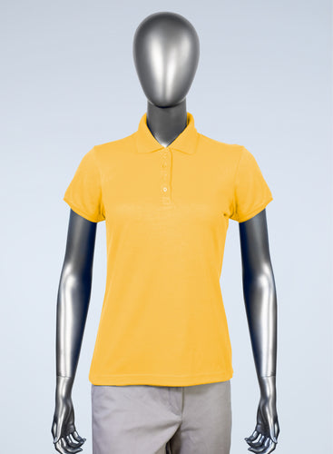 WoMens yellow pique polo