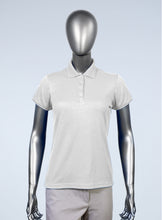 Load image into Gallery viewer, Women's White Pique Polo 
