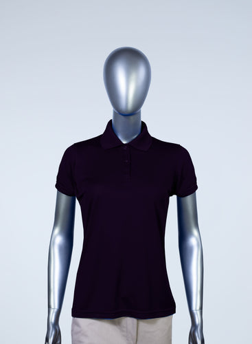Womens purple pique polo